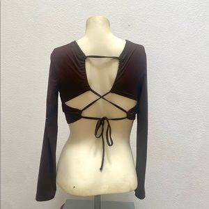 Cross Back Crop Top